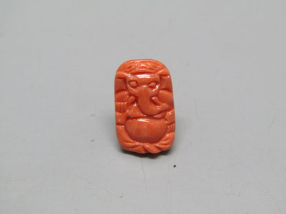 Natural Calcareous Coral 4.09 Ct Japani Carving Ganesh Report No. CSP0033746