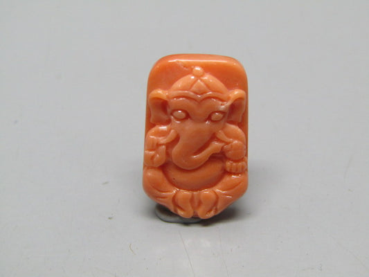 Natural Calcareous Coral 10.49 Ct Japani Carving Ganesh Report No. CSP0033753