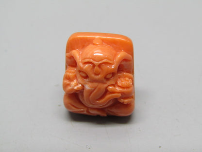 Natural Calcareous Coral 17.25 Ct Japani Carving Ganesh Report No. CSP0033755