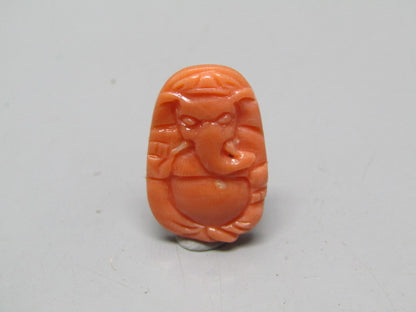 Natural Calcareous Coral 7 Ct Japani Carving Ganesh Report No. CSP0033768