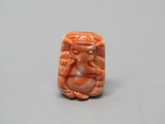 Natural Calcareous Coral 8.1 Ct Japani Carving Ganesh Report No. CSP0033773