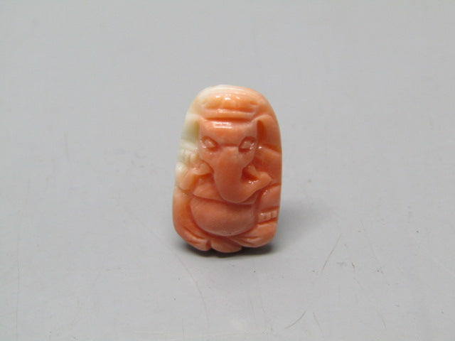 Natural Calcareous Coral 5.77 Ct Japani Carving Ganesh Report No. CSP0033776