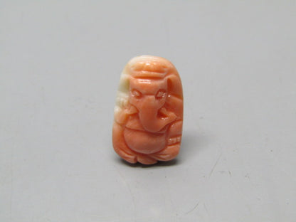 Natural Calcareous Coral 5.77 Ct Japani Carving Ganesh Report No. CSP0033776