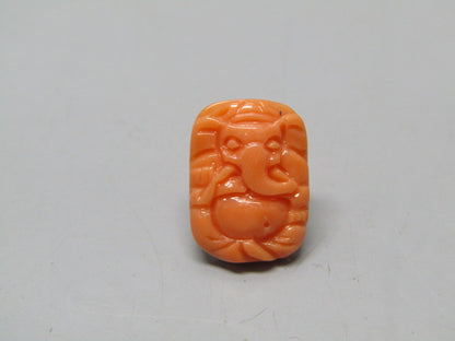 Natural Calcareous Coral 4.75 Ct Japani Carving Ganesh Report No. CSP0033777