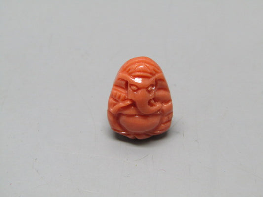 Natural Calcareous Coral 6.74 Ct Japani Carving Ganesh Report No. CSP0033778