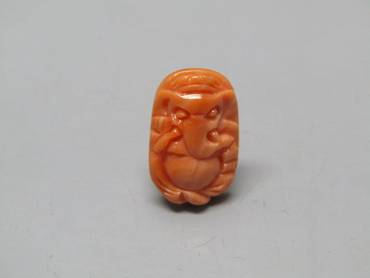 Natural Calcareous Coral 5.51 Ct Japani Carving Ganesh Report No. CSP0033779