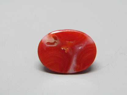 Natural Coral 7.73 Ct Japani Moonga Report No. CSP0033709
