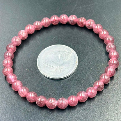 Strawberry Quartz Bracelet 6mm (Love & Emotional Balance)