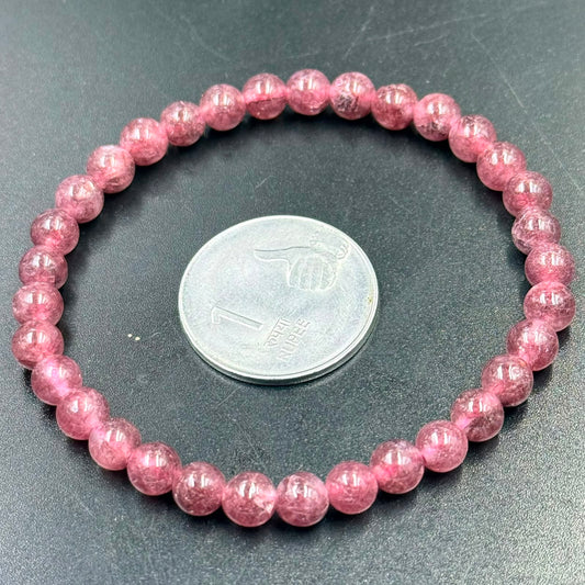 Strawberry Quartz Bracelet 6mm (Love & Emotional Balance)