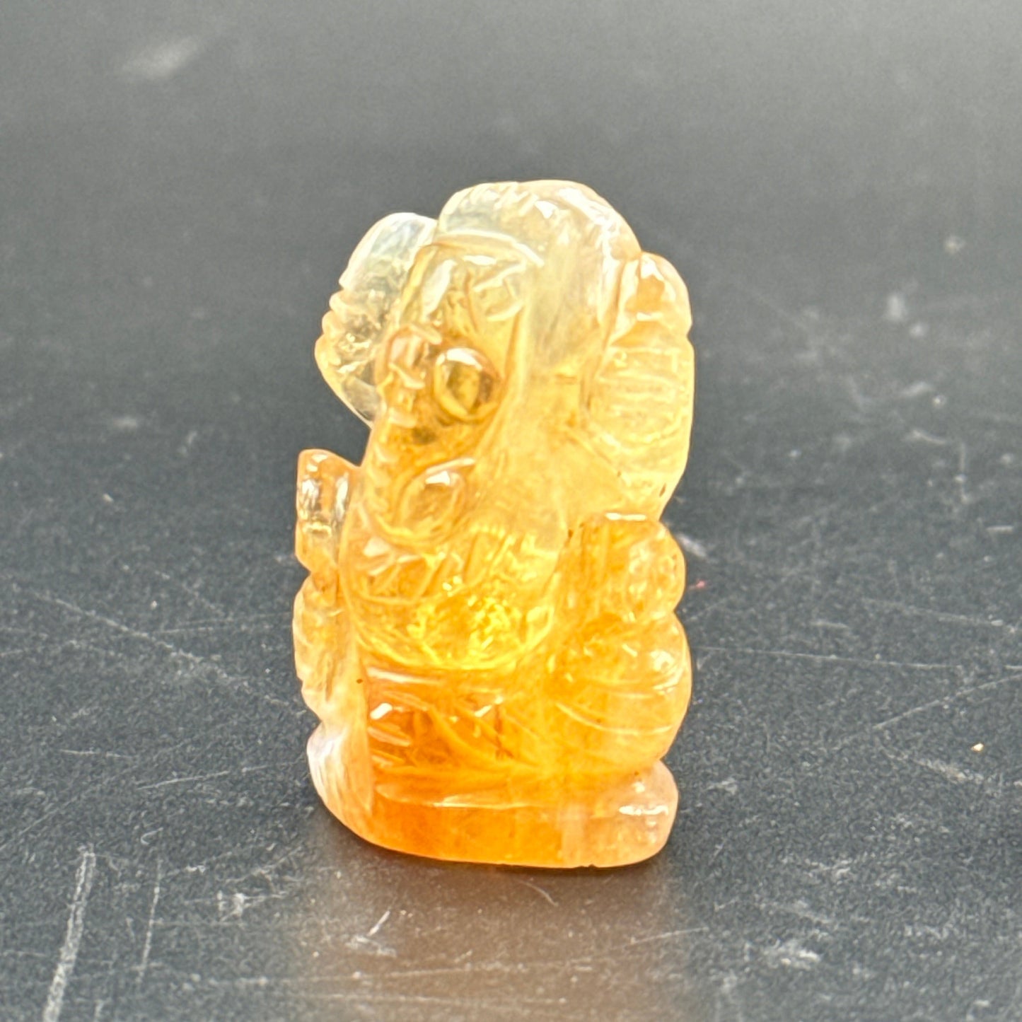 Natural Citrine Ganesh Ji Carving (Abundance and Good Beginnings)