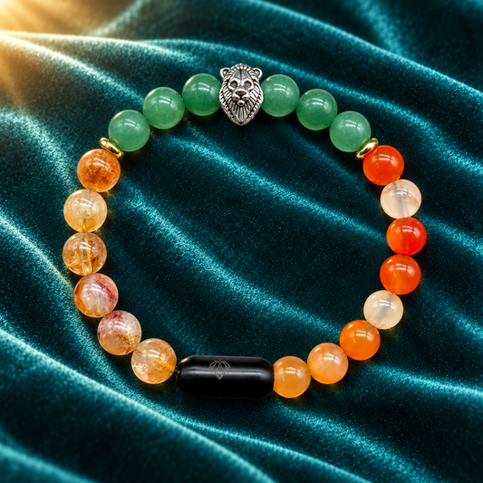 Growth, Confidence & Courage Natural Gemstone Bracelet with Lab Report | GemKrishna