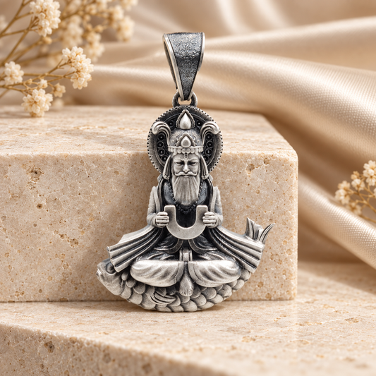 925 Silver Jhulelal Pendant – 12 g (Faith & Protection)