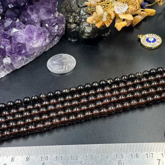 Smoky Quartz Mala & Bracelet (Grounding & Protection)