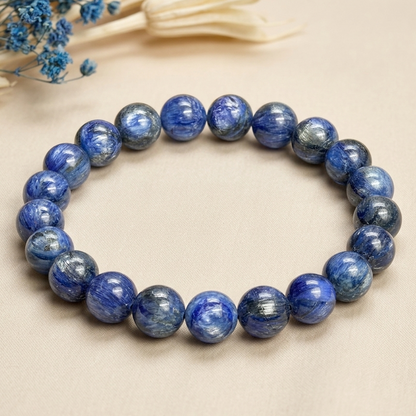 10mm Round Bead Kyanite Bracelet