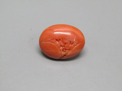 Natural Coral 12.1 Ct Japani Moonga Carving Report No. CSP0034154
