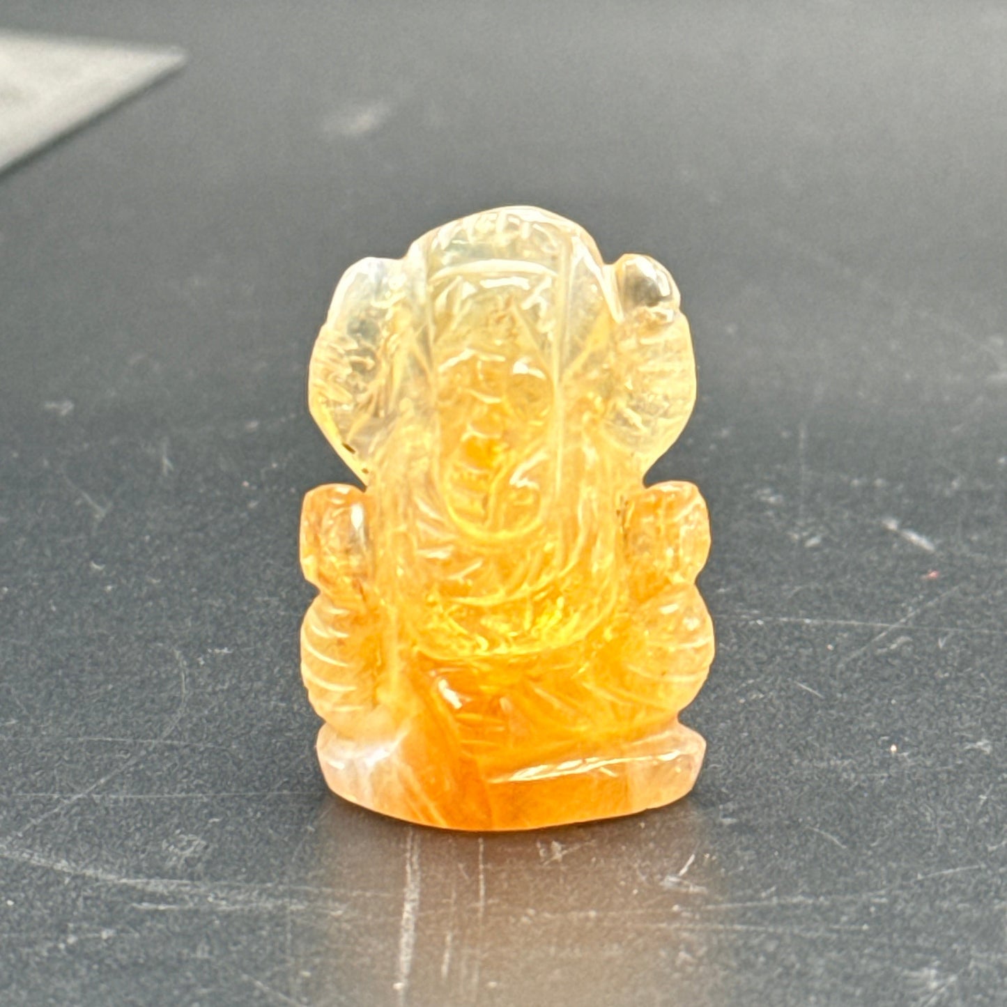 Natural Citrine Ganesh Ji Carving (Abundance and Good Beginnings)