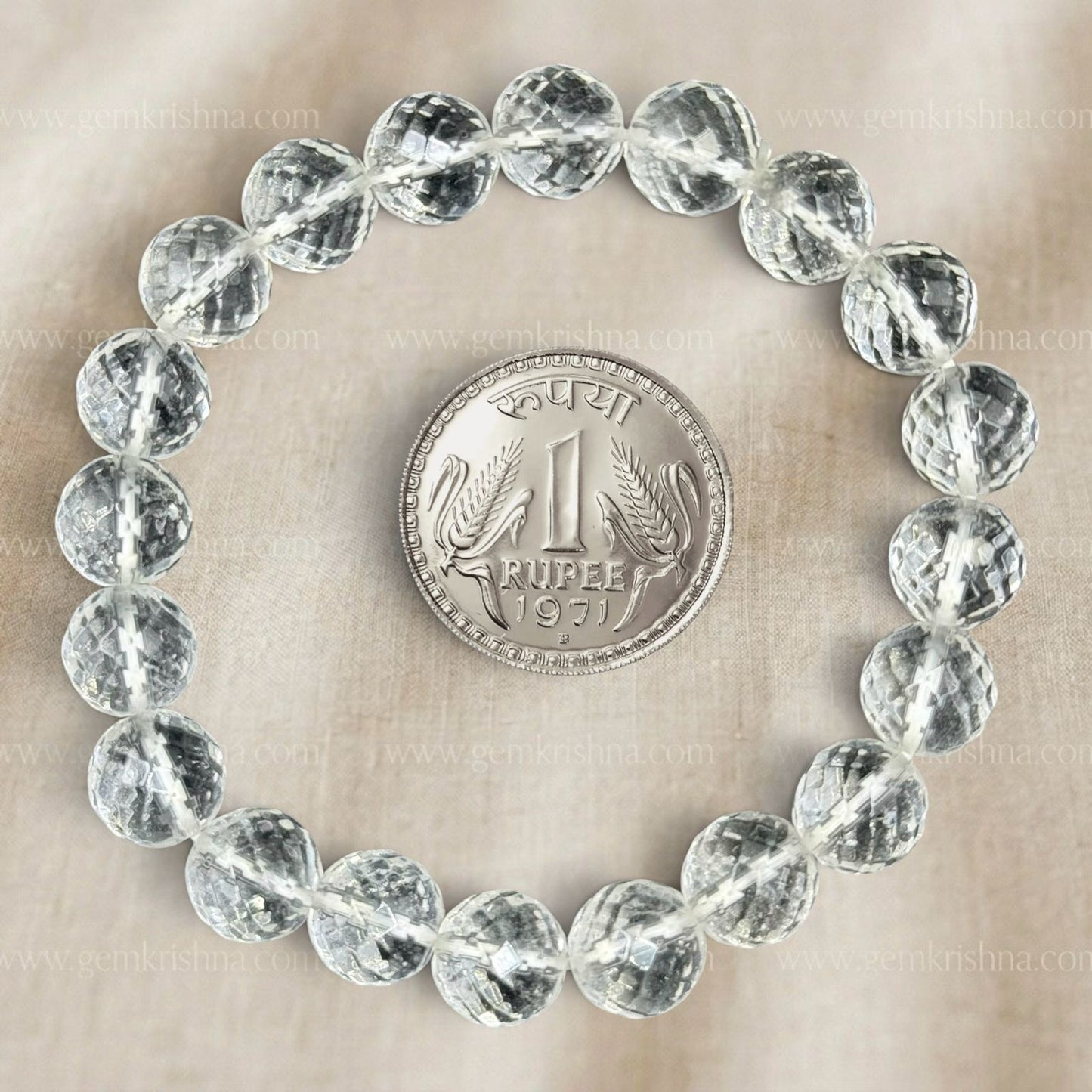 Clear Quartz Bracelet 8–8.50 mm (Clarity and Positive Energy)