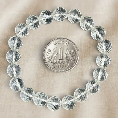 Clear Quartz Bracelet 8–8.50 mm (Clarity and Positive Energy)