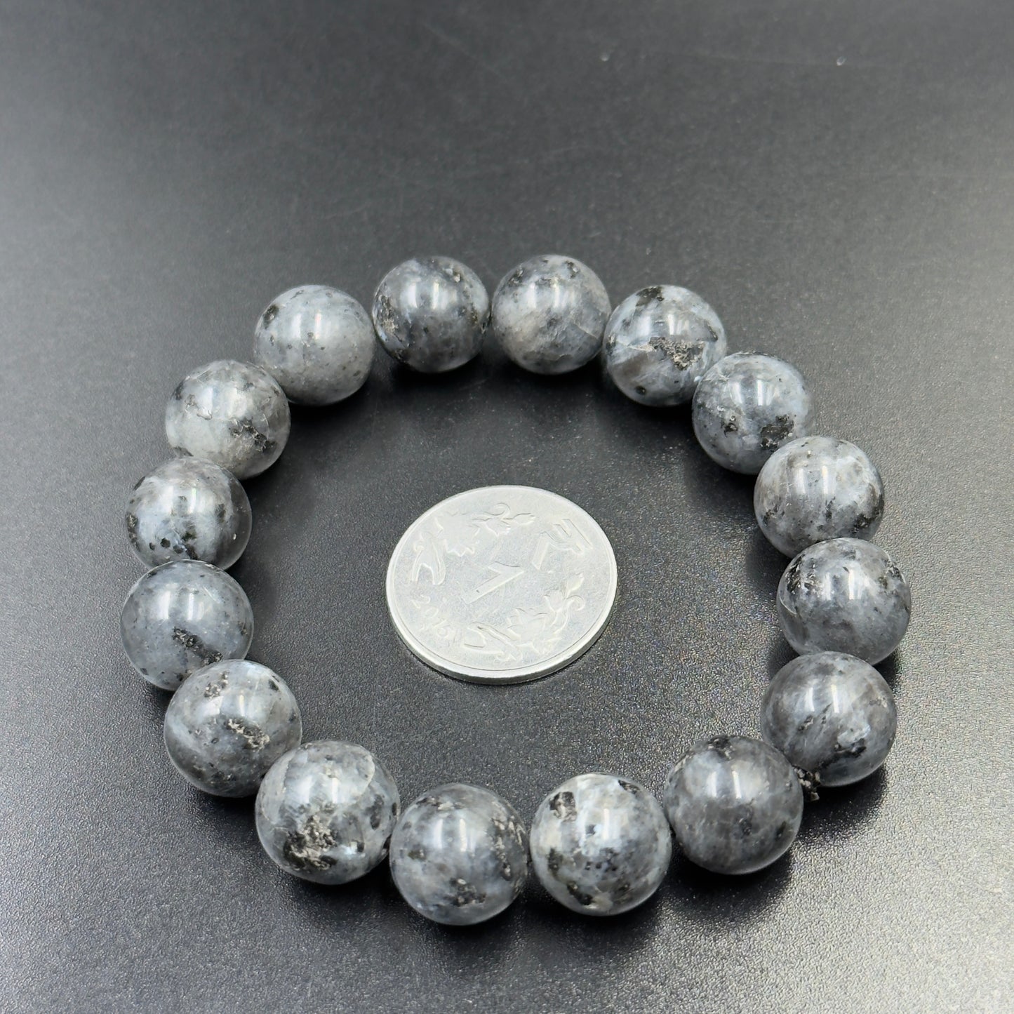 Labradorite Black and White Bracelet (Intuition and Protection)