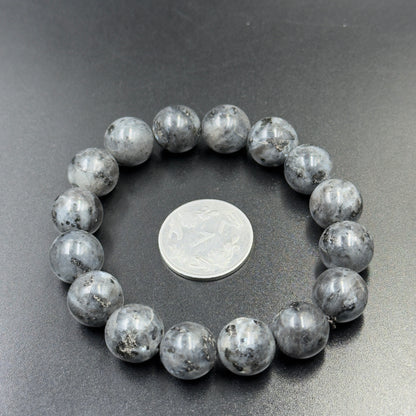 Labradorite Black and White Bracelet (Intuition and Protection)