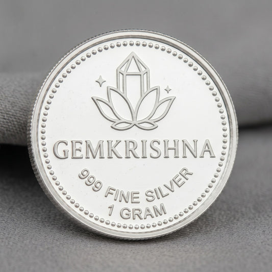 GemKrishna 999 Fine Silver Coin – 1 Gram