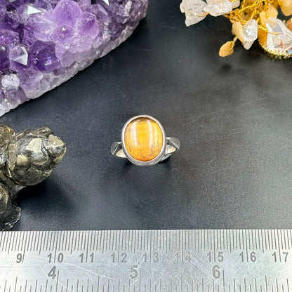 Tiger Eye 925 Silver Ring (Confidence & Protection)