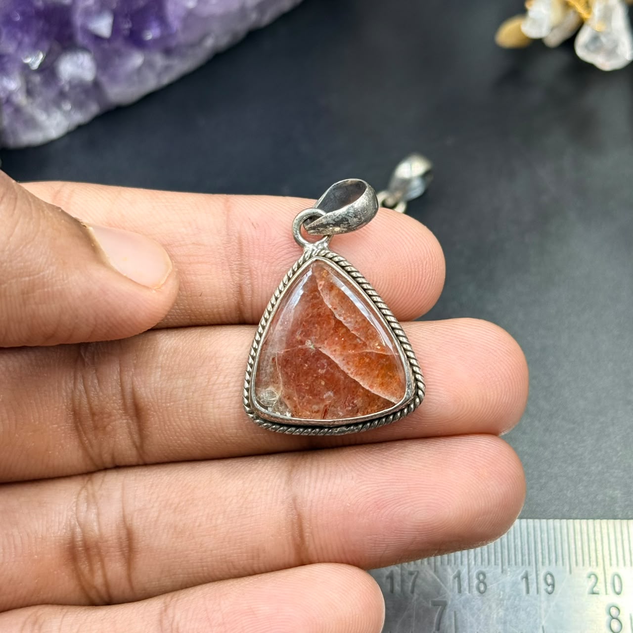 Sunstone Silver Locket (Confidence & Positive Energy)