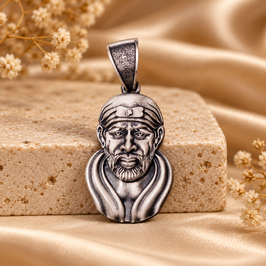 925 Silver Sai Baba Mukharvind Pendant – 5 g & 7 g (Faith & Patience)