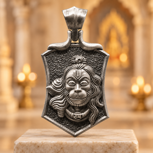 925 Silver Hanuman Ji (Pavanputra) Pendant – 13 g (Strength & Devotion)