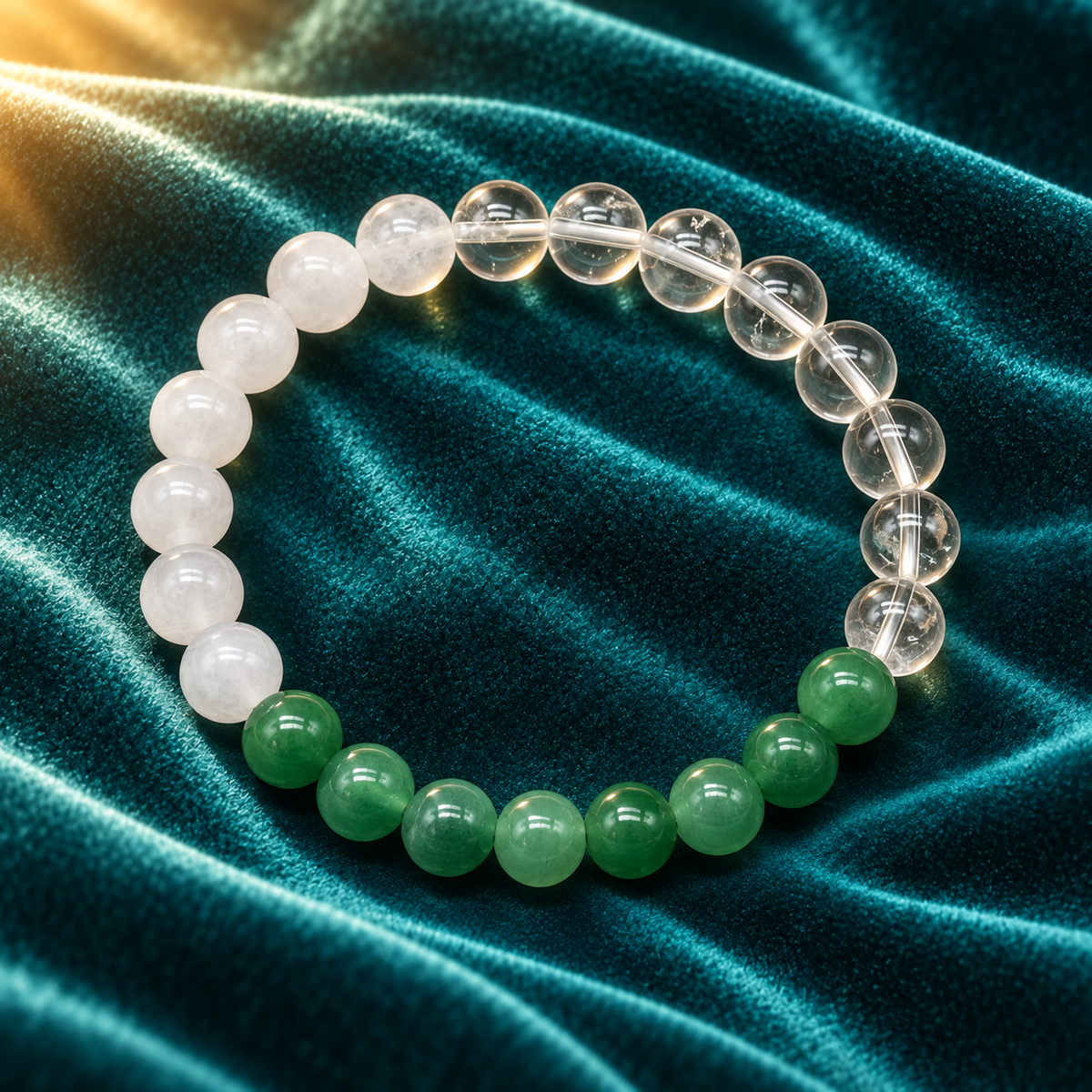 Clarity, Calm & Growth Natural Gemstone Bracelet with GJSPC Certificate | GemKrishna
