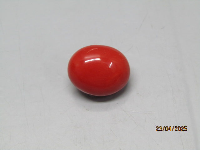 Natural Coral 7.79 Ct Japani Moonga Report No. CSP0017429