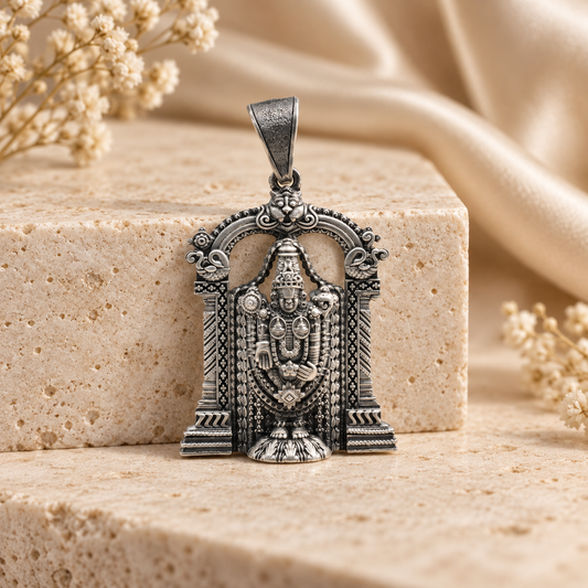 925 Silver Tirupati Balaji Pendant – 13 g (Blessings & Prosperity)