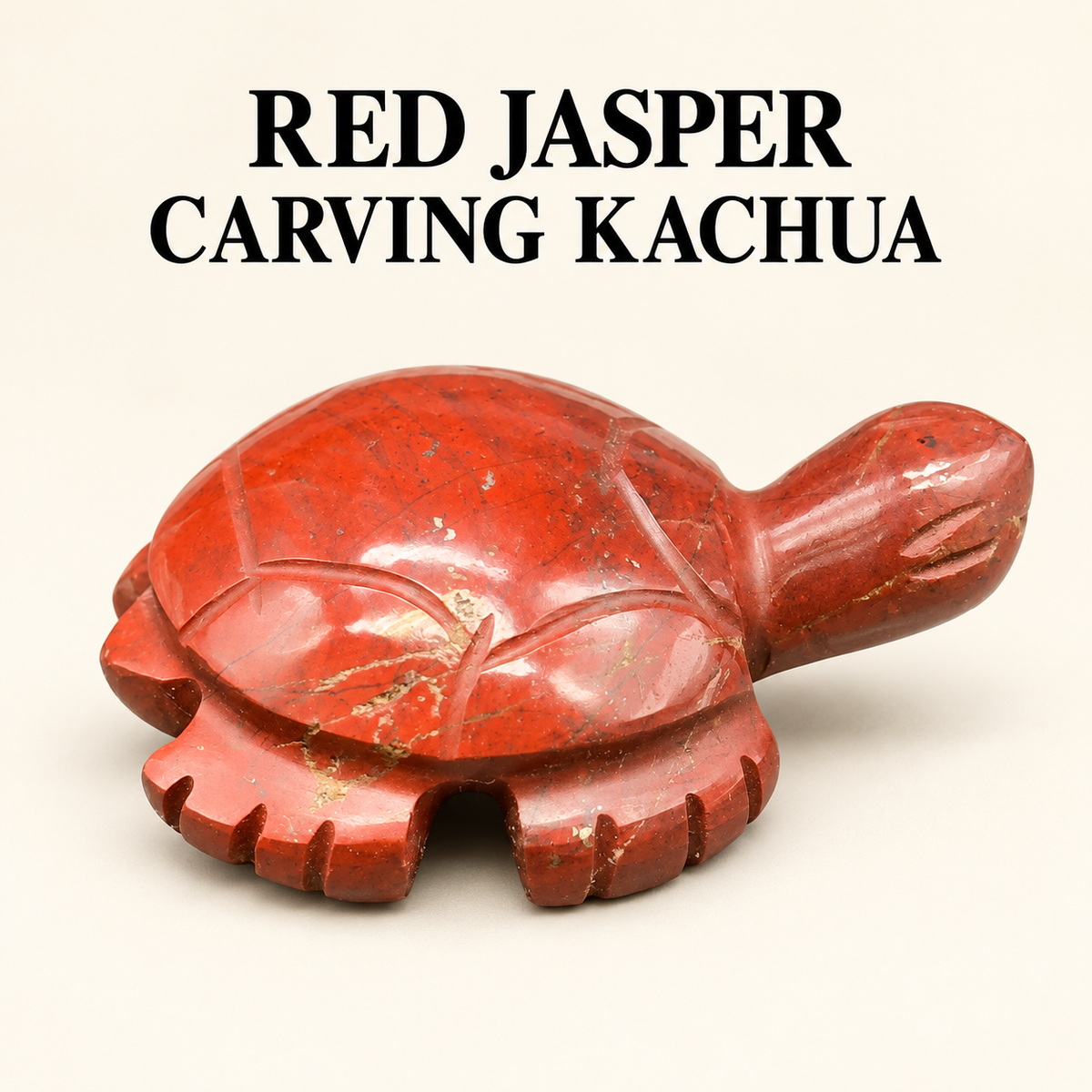 Natural Red Jasper Tortoise (Kachua) Carving – Grounding, Strength & Stability