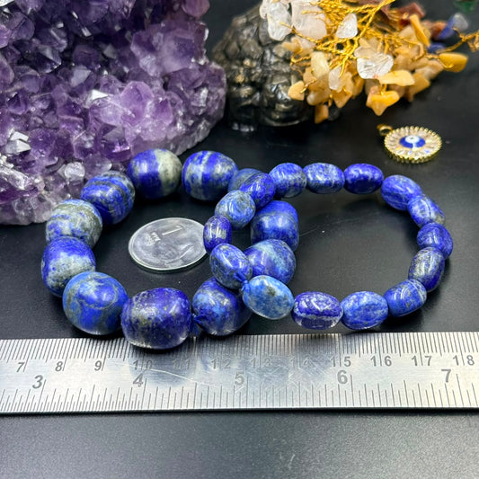 Lapis Lazuli Tumble Bracelet (Wisdom and Inner Clarity)