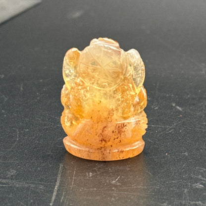 Natural Citrine Ganesh Ji Carving (Abundance and Good Beginnings)