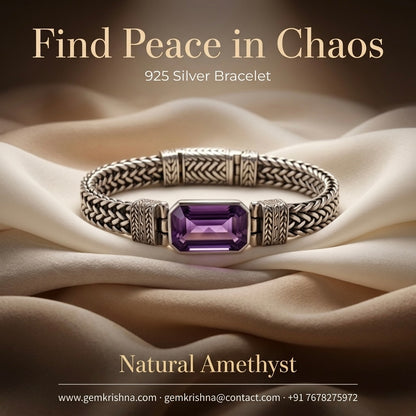 Amethyst 925 Silver Bracelet