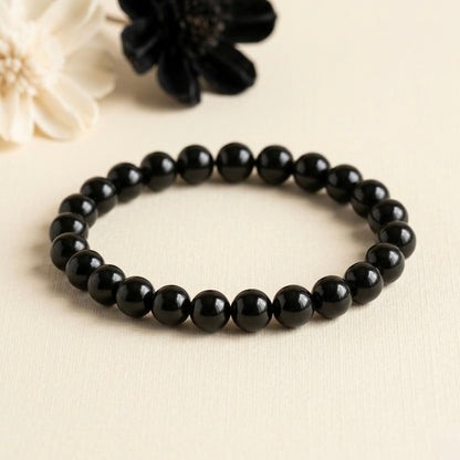Natural Black Obsidian Bracelet (Protection and Grounding)