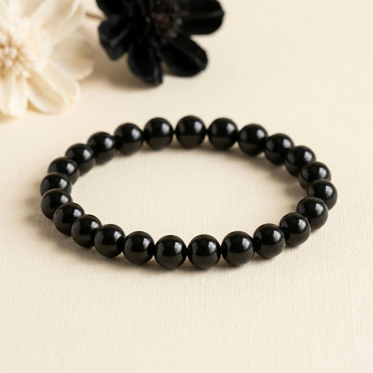 Natural Black Obsidian Bracelet (Protection and Grounding)