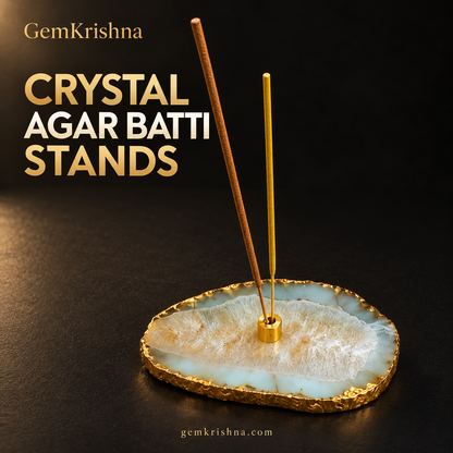 Agate Crystal Agarbatti Stand – Decorative Incense Stick Holder
