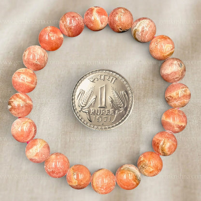 Rhodochrosite Bracelet (Love and Emotional Healing)