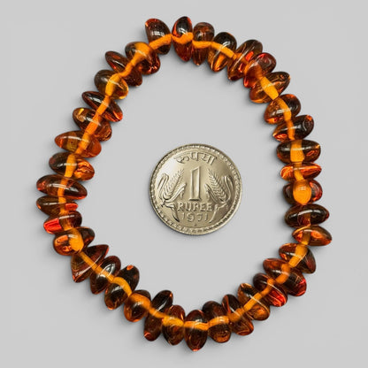 Rough Form Amber Bracelet (Warmth and Positivity)