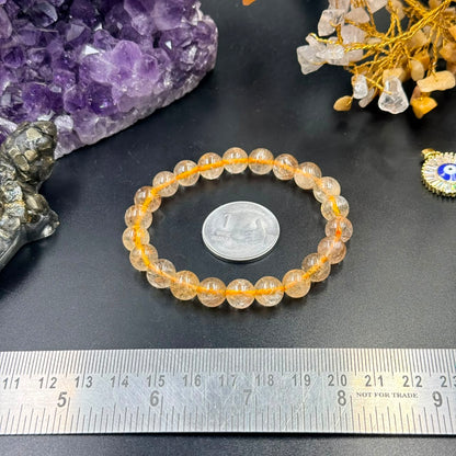 Golden Rutile Quartz Bracelet (Prosperity Crystal)