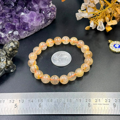 Golden Rutile Quartz Bracelet (Prosperity Crystal)