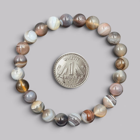 Botswana Agate (Sulemani Hakik) Bracelet (Balance and Stability)