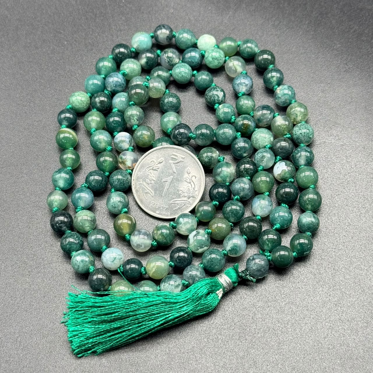 Moss Agate 6mm Mala (Growth & Abundance)