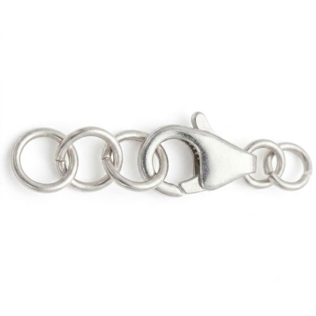 925 Silver Lobster Claw Clasp (with 3 loops) 1.0 gm/approx