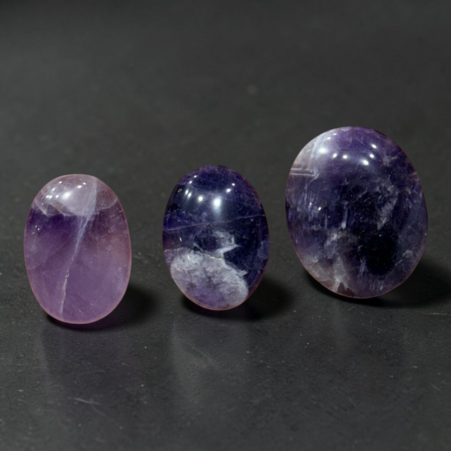Natural Amethyst Palm Stone (Peace and Intuition)