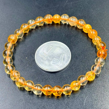 Citrine 6mm Bracelet (Abundance & Confidence)