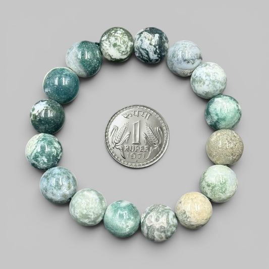 Natural Tree Agate Bracelet (Growth and Inner Peace)