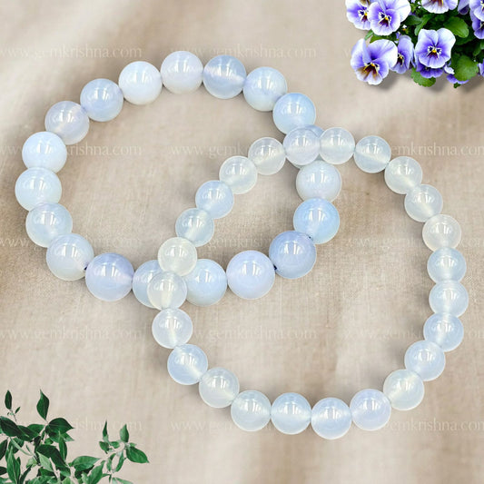 Blue Chalcedony Bracelet (Calm Communication and Peace)